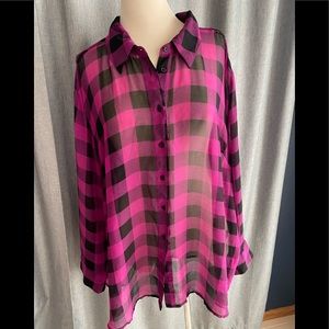 Lane Bryant plaid blouse